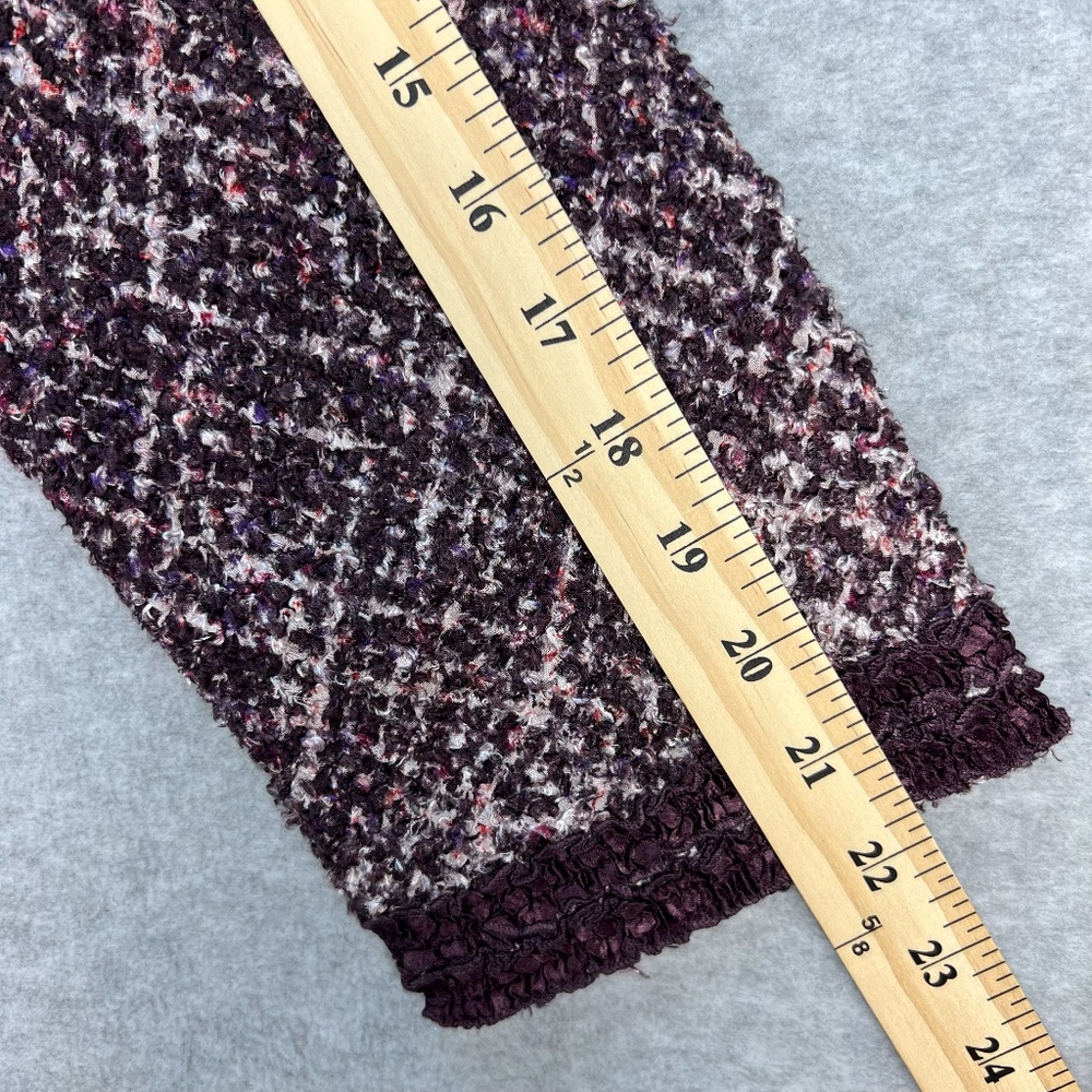 Chicos Travelers Open Cardigan Jacket Plum Burgundy Women 12-14 L Lagenlook Fall - Picture 12 of 14